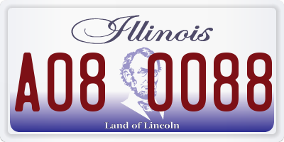 IL license plate A080088