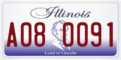 IL license plate A080091