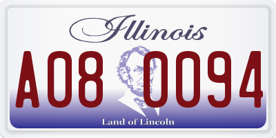 IL license plate A080094