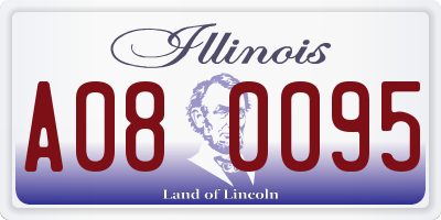 IL license plate A080095