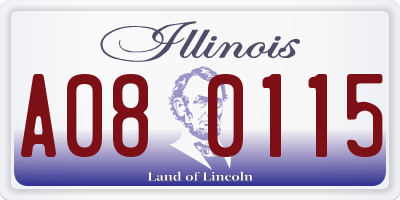 IL license plate A080115