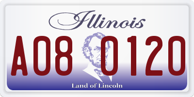 IL license plate A080120