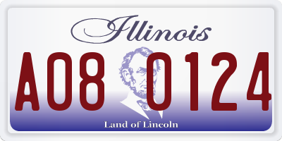 IL license plate A080124