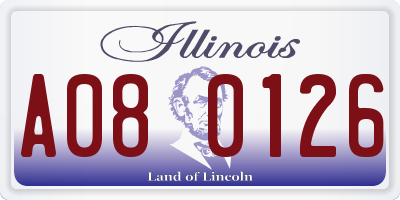 IL license plate A080126
