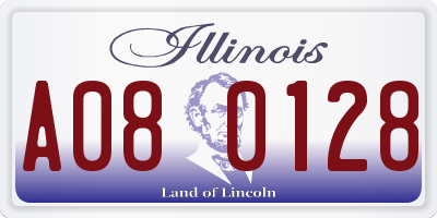 IL license plate A080128