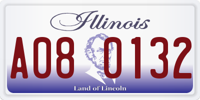 IL license plate A080132