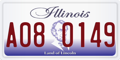 IL license plate A080149