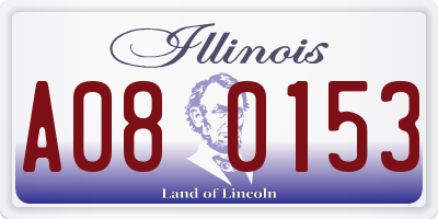 IL license plate A080153