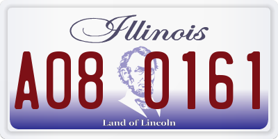 IL license plate A080161
