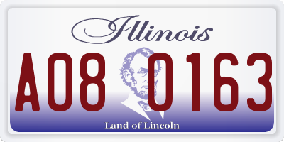 IL license plate A080163
