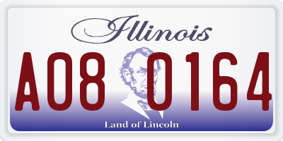 IL license plate A080164