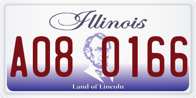 IL license plate A080166