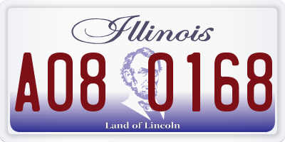 IL license plate A080168