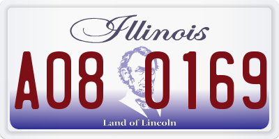IL license plate A080169