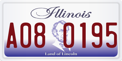 IL license plate A080195