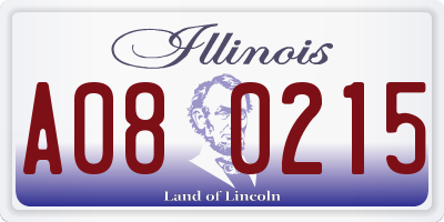 IL license plate A080215