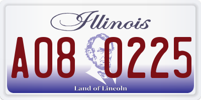IL license plate A080225