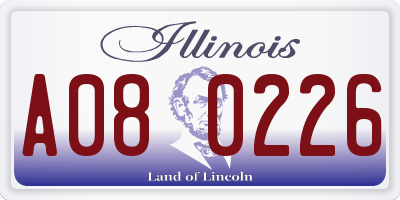 IL license plate A080226