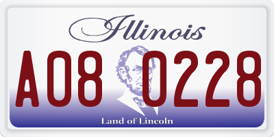 IL license plate A080228