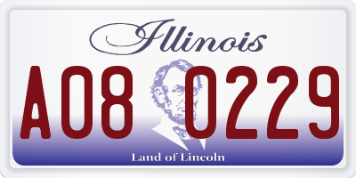 IL license plate A080229