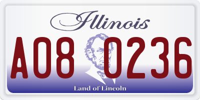 IL license plate A080236