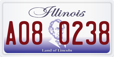 IL license plate A080238