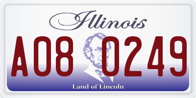 IL license plate A080249