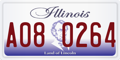 IL license plate A080264