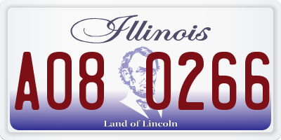 IL license plate A080266