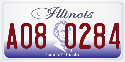 IL license plate A080284