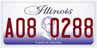 IL license plate A080288