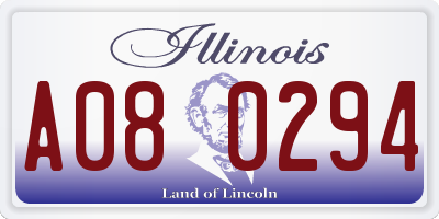 IL license plate A080294