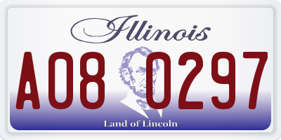IL license plate A080297