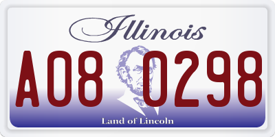 IL license plate A080298