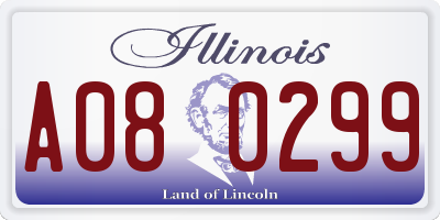 IL license plate A080299