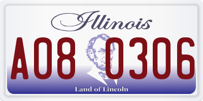 IL license plate A080306
