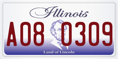 IL license plate A080309