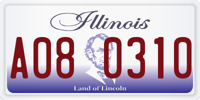 IL license plate A080310