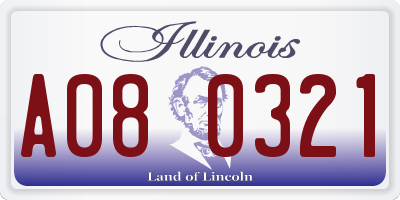 IL license plate A080321