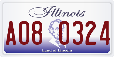 IL license plate A080324