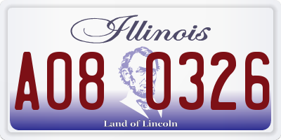 IL license plate A080326
