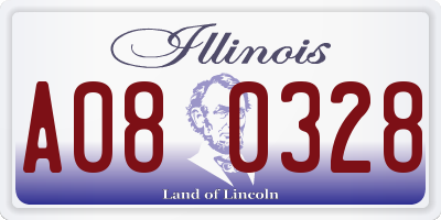 IL license plate A080328