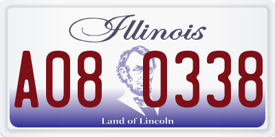 IL license plate A080338