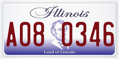 IL license plate A080346