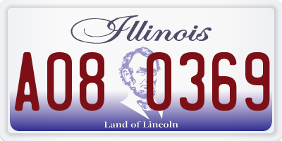 IL license plate A080369