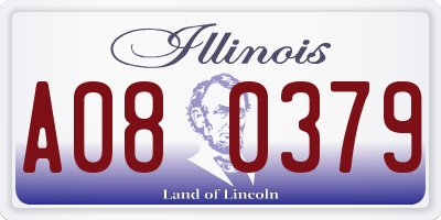 IL license plate A080379