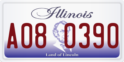 IL license plate A080390
