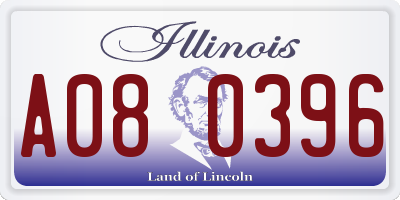 IL license plate A080396