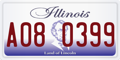 IL license plate A080399