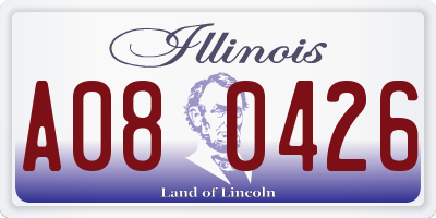 IL license plate A080426